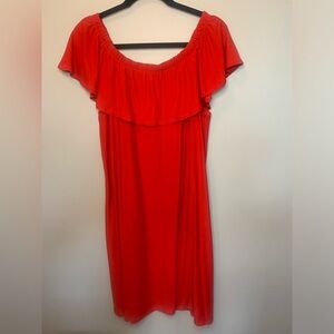 NWOT Plus size red off the shoulder dress